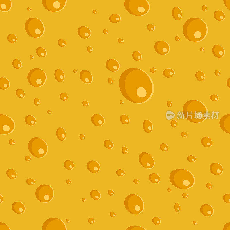 The surface of a piece of natural cheese seamless pattern with air cavities grocery background for the manufacturer of cheese products
